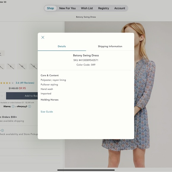 Anthropologie Dress Size Medium boho “hem and thread” dress - Picture 3 of 6